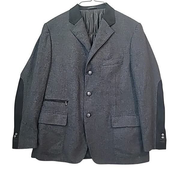 Corneliani ID Gray Wool Cashmere Blazer Sport Coat 44 US / 54 IT EUC - Picture 1 of 16